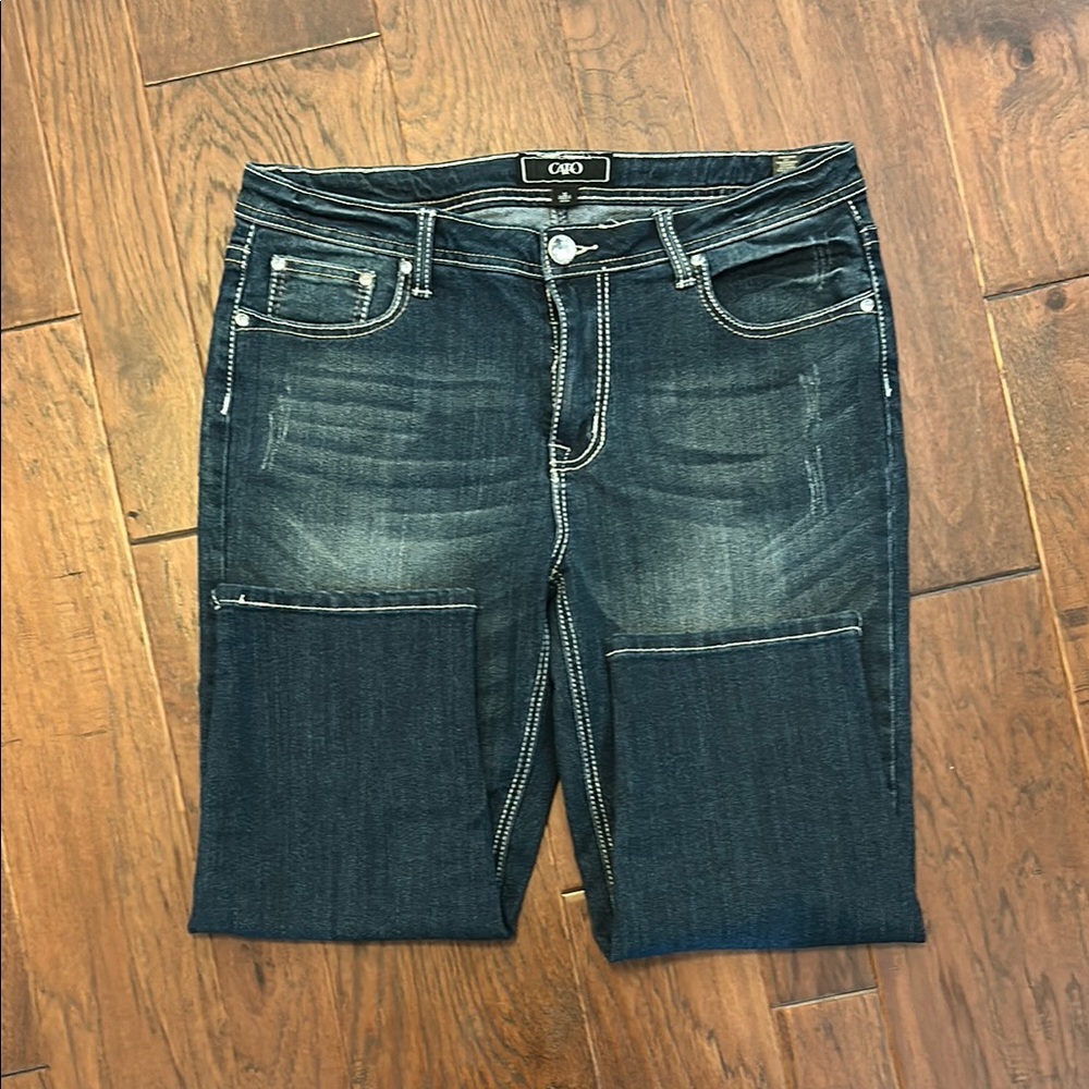 Dark Wash Denim capris
